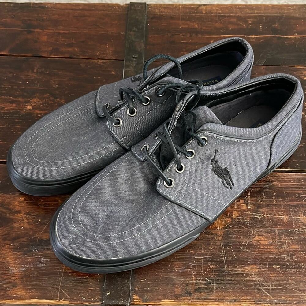 Men’s Polo Ralph Lauren Denim Faxon Sneakers Size 9.5